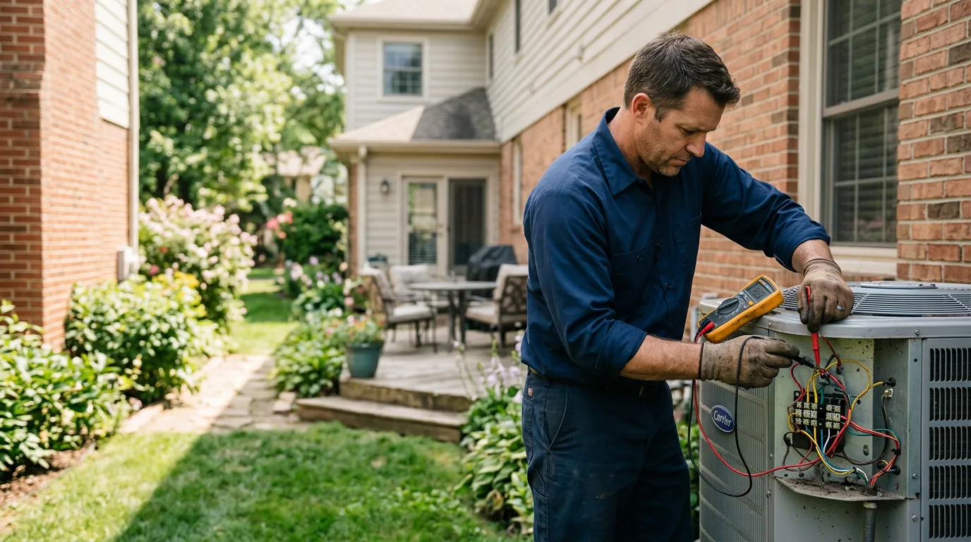 HVAC technician working near Iowa Park, TX
